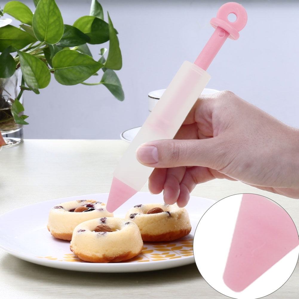Cake Decorating Pen Birthday Cake Icing Pen 4 Nozzles Silicone Food