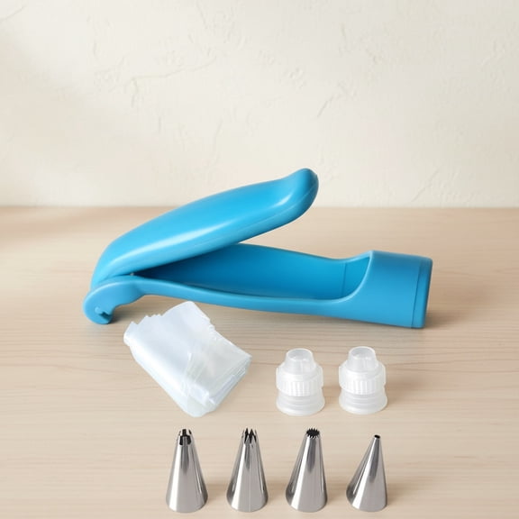 Cake Decorating Pen Tool Kit Pastry Bag DIY Cake Deco Tools Kit Pastry Icing Pen Piping Kit Bags, Pastry DIY Cake Decorating Pen Icing Piping Tips Nozzles Bag (Blue)