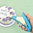 thumbnail image 1 of Cake Decorating Pen Tool Kit with 4 Nozzles - Pastry Icing Piping Bags with Different Tips for DIY Decoration - Blue, 1 of 9