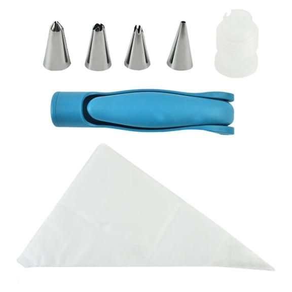 Cake Decorating Pen Tool Set Piping Bag with 4 Nozzles and Tips for Icing Cookies and Cupcakes ABS Reusable for Home Baking