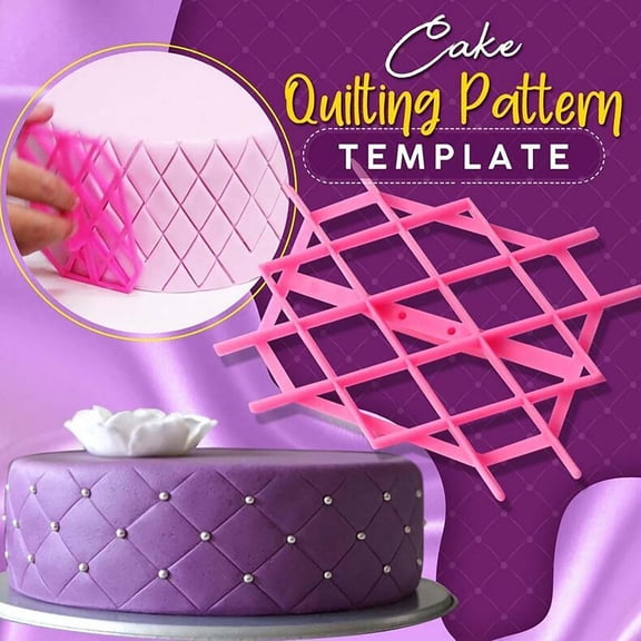 Cake Decorating Plunger Tool Fondant Icing, Embossing Template Quilt Pattern Non-Stick for Buttercream Sugar Paste, Pastry Craft Stencil for Birthday Wedding Anniversary