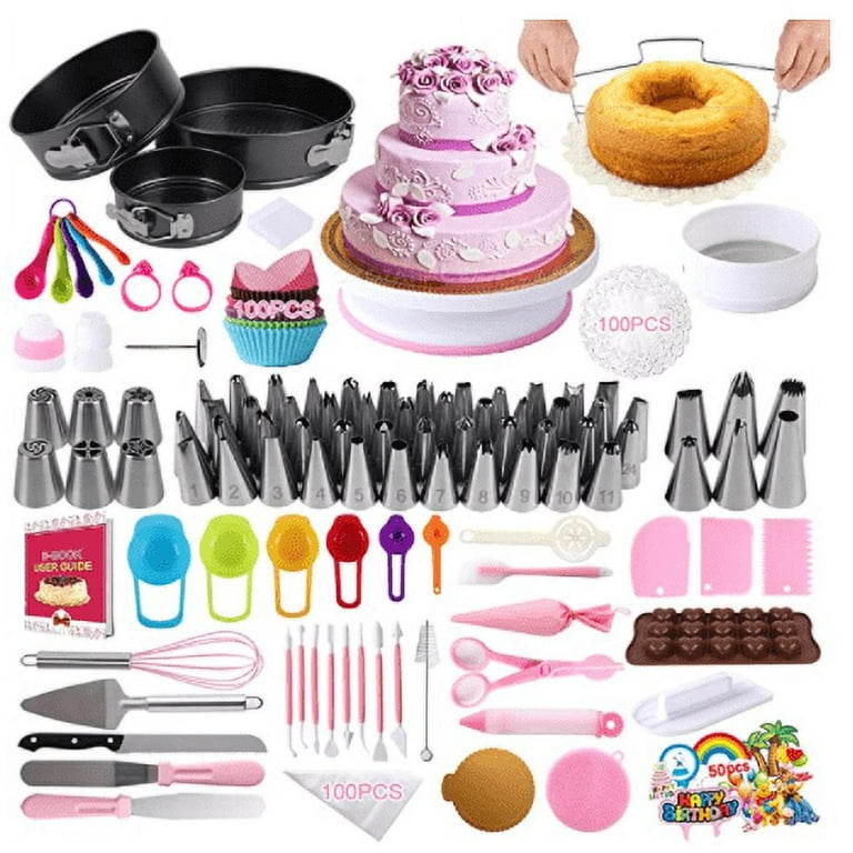 https://i5.walmartimages.com/seo/Cake-Decorating-Supplies-Kit-464-Pcs-Non-Slip-Turntable-Springform-Pans-Icing-Piping-Tips-Set-Chocolate-Mould-Muffin-Cups-Baking-Beginners-Lovers_3120388e-d309-445e-93dc-fcc8cf13258b.162675b44f62a9dae02ff1cf4bed152f.jpeg?odnHeight=768&odnWidth=768&odnBg=FFFFFF
