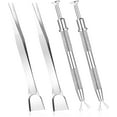 thumbnail image 1 of Cake Decorating Tools Set, 4 Pcs Sprinkles Tools for Cake Decorating, Stainless Steel Fluted Jewel Clip and Grabber With 4 Prongs for Diamonds, Electronic Components, Jewelry, Cake Decoration, 1 of 8