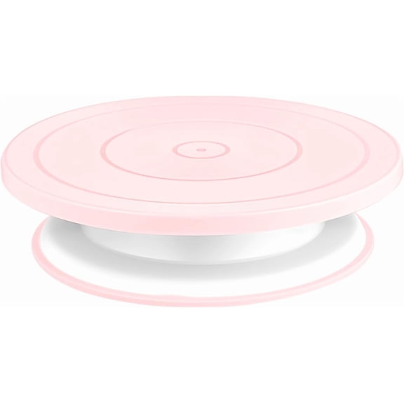 Cake Decorating Turntable 11 Inch Cake Turntable Anti-slip Rotating Cake Stand for Decorating(1pcs Pink)