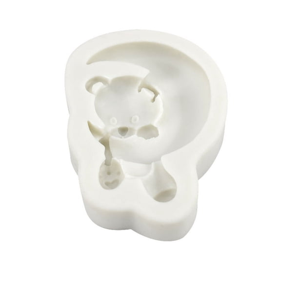 Cake Decoration 3D DIY Birthday Cake Silicone Material Mold Bakeware Cartoon Moon and Bear Shape Baking Mold for Fondant