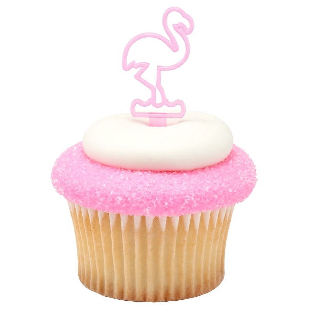 20pcs Mini Pink Flamingo Figurines - Cake Toppers & Fairy Garden Decor, Plastic, 1.2 Inches Tall