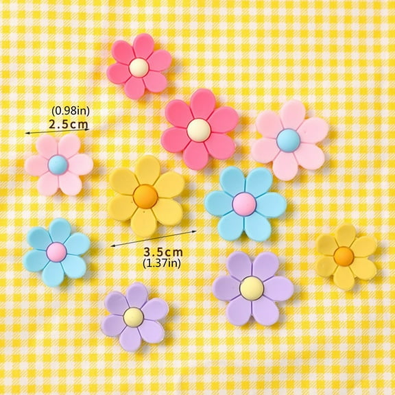 Cake Decoration Paper Cake Topper Photo Prop 10pcs Summer Colorful Flower Cake Decoration Plugin Spring Flower Season Dessert Set Accessories