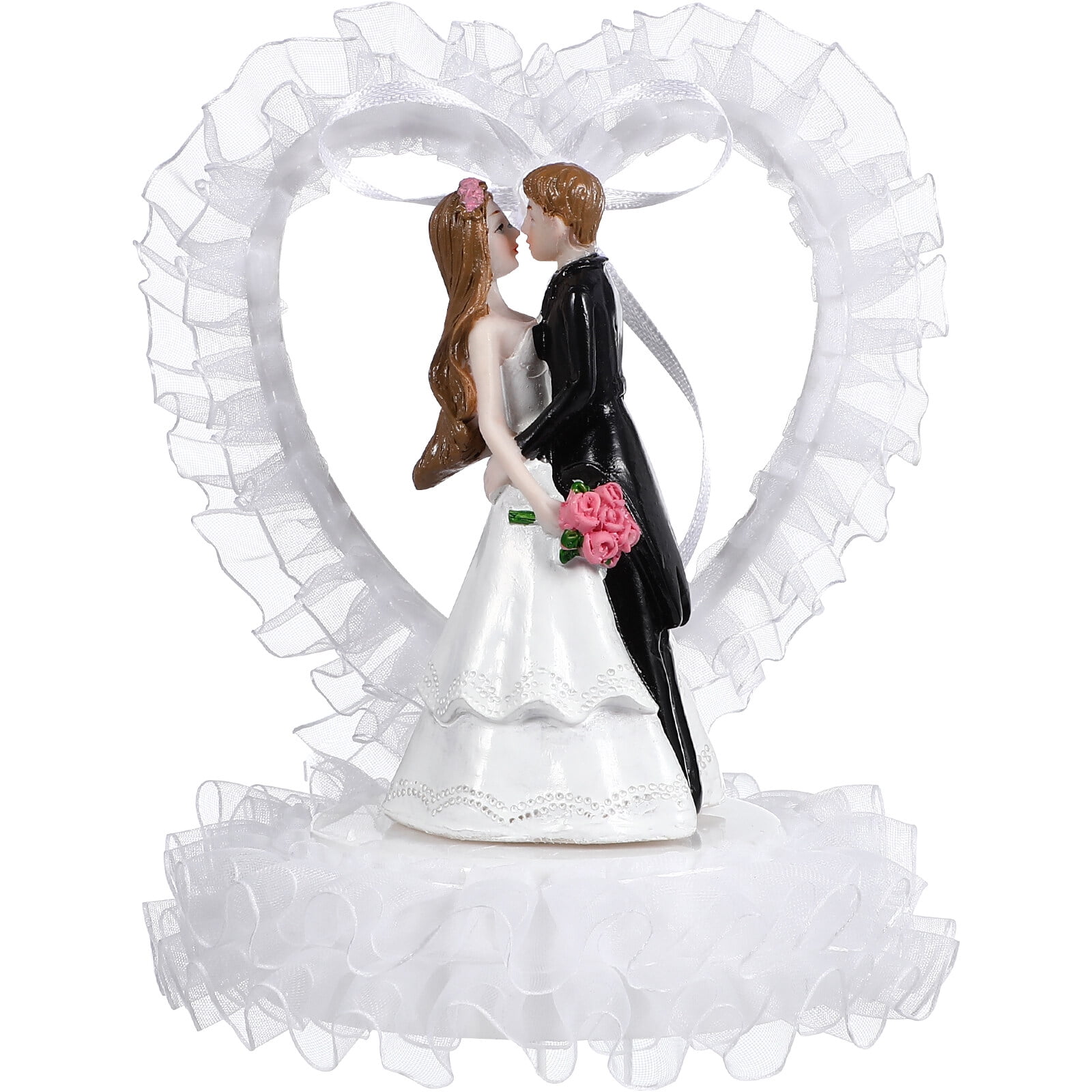 Cake Decoration Wedding Layout Prop Bride Groom Heart Shape Craft Adornment Cake Dessert Table Decoration Walmart