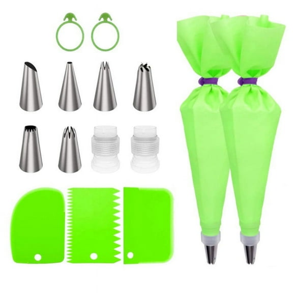 Cake Decorations on Clearance 15-Piece Decorating Tip Set Butter Flower Baking Tools Butter Scraper Tie Baking Utensils Sale Gifts