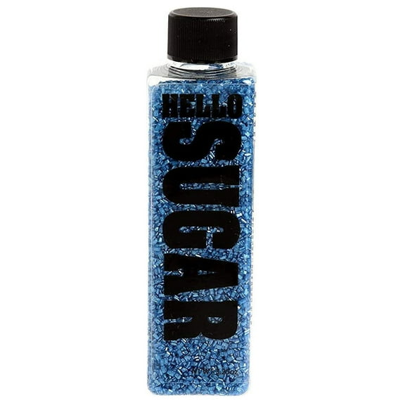 Cake Decorators Hello Sugar Metallic Blue Sugar Crystals 3.25 Ounce