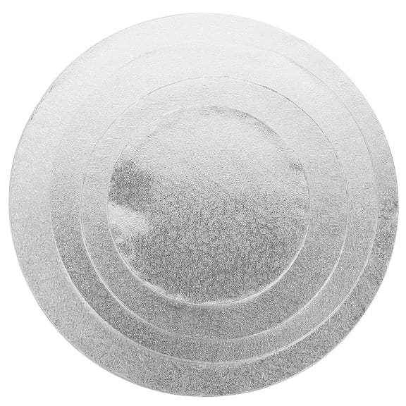 CRILSTYLEO Cake Base Trays Silver Cardboard 4Pcs 10 Inches