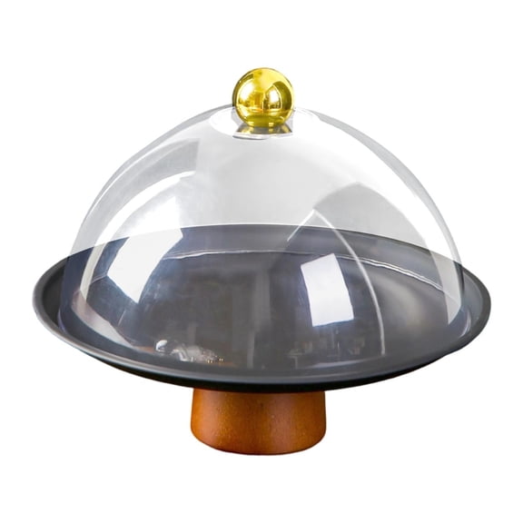 Cake Dome Cover Dessert Platter Organizer with Modern Stainless Steel Wood ABS for Housewarming and Festival Gatherings