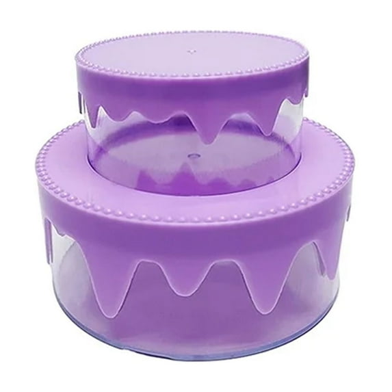 Cake Double Layers Transparent Storage Boxes, Ongmies Round Storage Case - Smooth Edge for Hairpins, Sundries, and Household Items Storage, Christmas Decorations Indoor