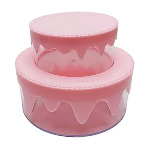 Cake Double Layers Transparent Storage Boxes, Ongmies Round Storage Case - Smooth Edge for Hairpins, Sundries, and Household Items Storage, Christmas Decorations Indoor