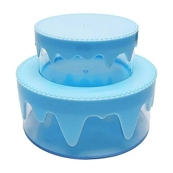 Cake Double Layers Transparent Storage Boxes, Ongmies Round Storage Case - Smooth Edge for Hairpins, Sundries, and Household Items Storage, Christmas Decorations Indoor