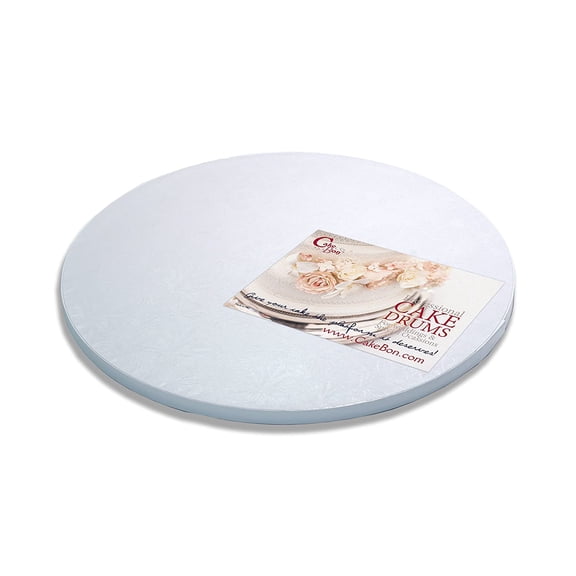 Cake Drums Round 14 Inches - (White, 1-Pack) - Sturdy 1/2 Inch Thick - Professional Smooth Straight Edges