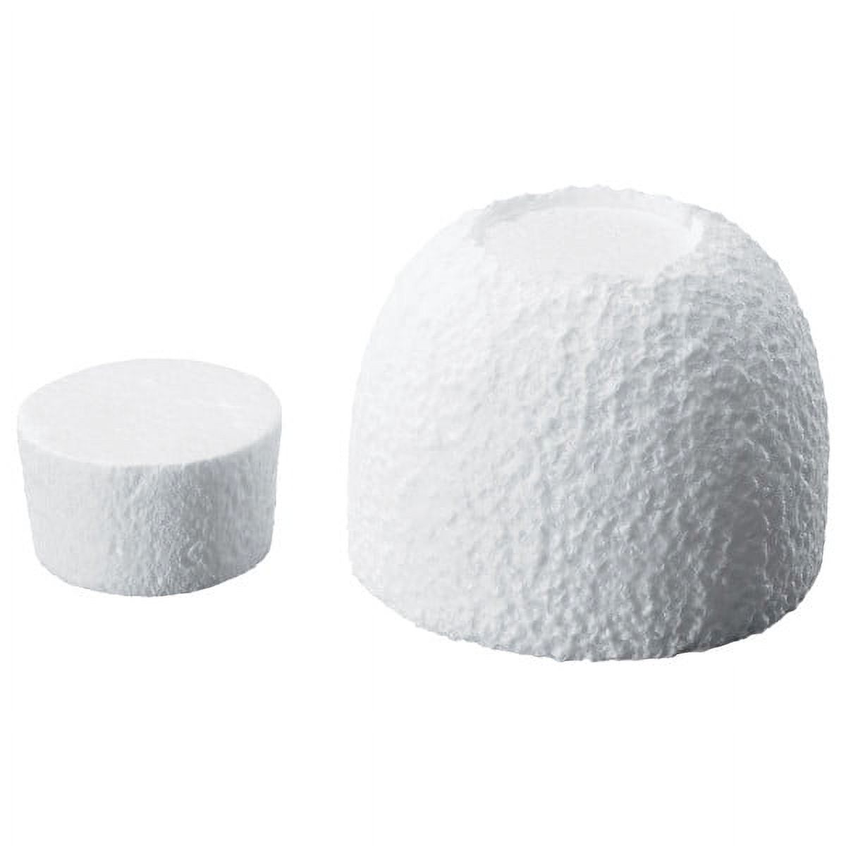 Smooth Desert Foam Half Ball White Half Round Styrofoam Foam - 8, Set of 4