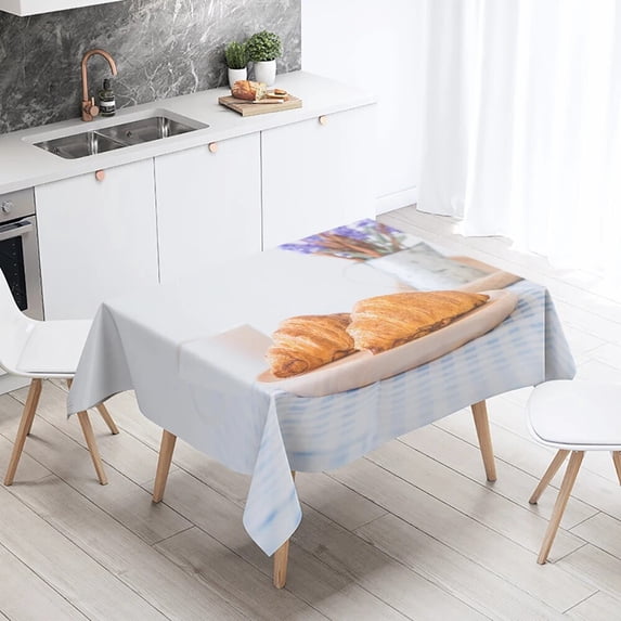 Cake Gourmet Printed Tablecloth Birthday Decoration Kitchen Table Stain Resistant Waterproof Home Decor