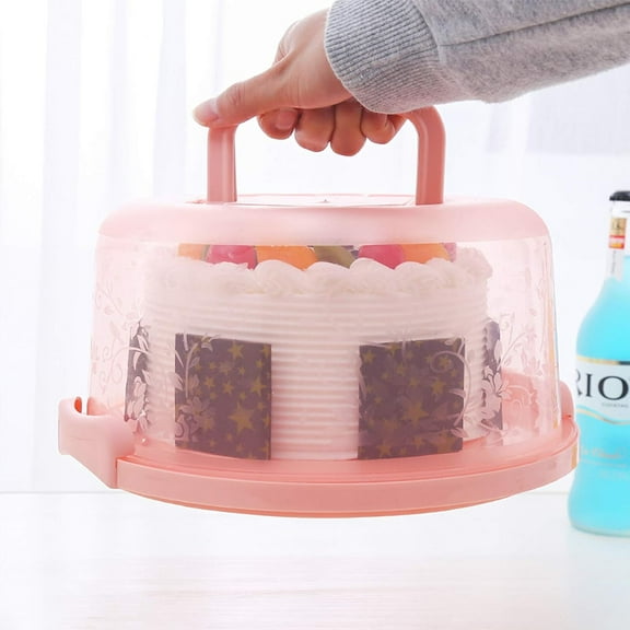 Cake Holder Birthday Cake Carrier Locking Cake Container Cake Stand, Portable Cheesecake Carrier Pastry Tray Macaron Bread Box Cake Storage Holder