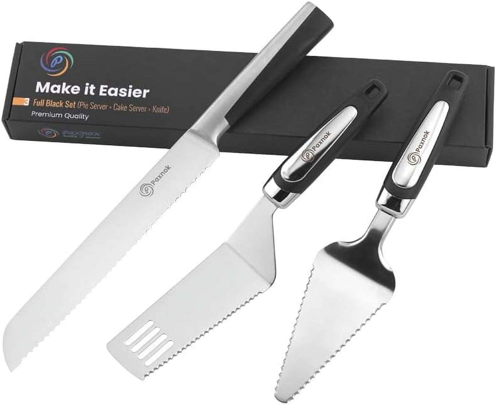 Cake Knife and Pie Server Set with Deluxe Gift Box, Kitchen Essential ...