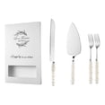 thumbnail image 1 of Cake Knife and Server Set, Stainless Steel Cake Spatula with Ceramic Pearl Handle, 4-Piece Baking Tools for Wedding Anniversary Birthday Cutting Serving, 1 of 9