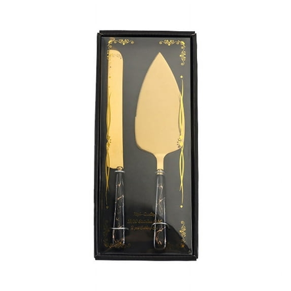 Cake Knife Spatula Set Gift Stainless Steel Ceramic Handle Cake Knife Cake Spatula Gift Box Set CST