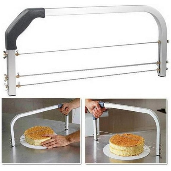 Cake Leveler,3 Blades Adjustable Layer Cakes Cutter Stainless Steel,Bread Cutter Toast Cutting Saw Baking Tools Accessories,Baking and Pastry Tools,Slicer Leveler for Cake Making