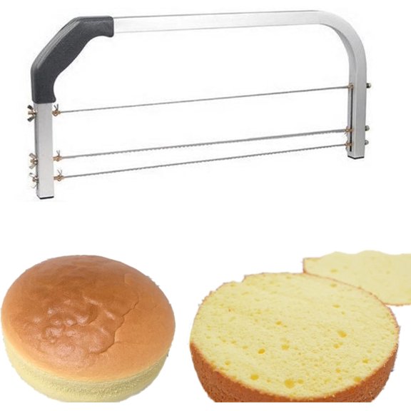 Cake Leveler,304 Stainless Steel 3 Blades Adjustable Layer Cake Cutter,DIY Cake Slicer Kitchen Baking Tools Accessories,Household Cake Tools Baking and Pastry Tools,for Cake Making(Silver)