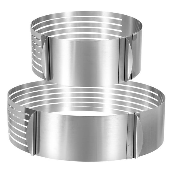 Cake Leveler Slicer Stainless Steel Adjustable Round Cake Cutter Ring 7 Layered 6-8 Inch / 9-12 Inch