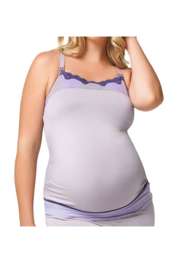Cake Lingerie LAVENDER PURPLE Plum Nursing Camisole Pyjama Top, US Medium