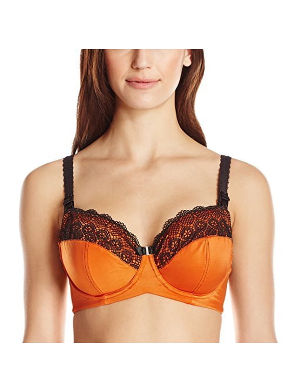 Cake Lingerie Maternity Nursing Ginger Macaroon Flexi-wire Bra,Orange,40DD UK/40E US