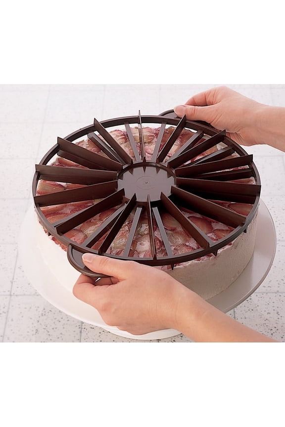 Cake Marker, Plastic, Double Sided, Each Side a Different # of Portions 14 & 18 Portions