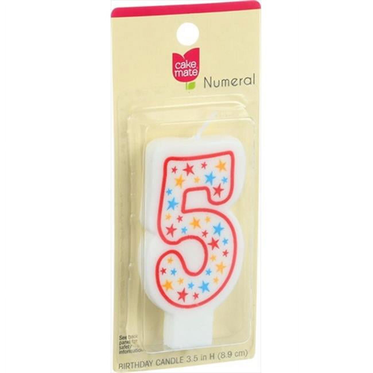 Cake Mate Birthday Party Candle Numeral 5 3, Case Of 6