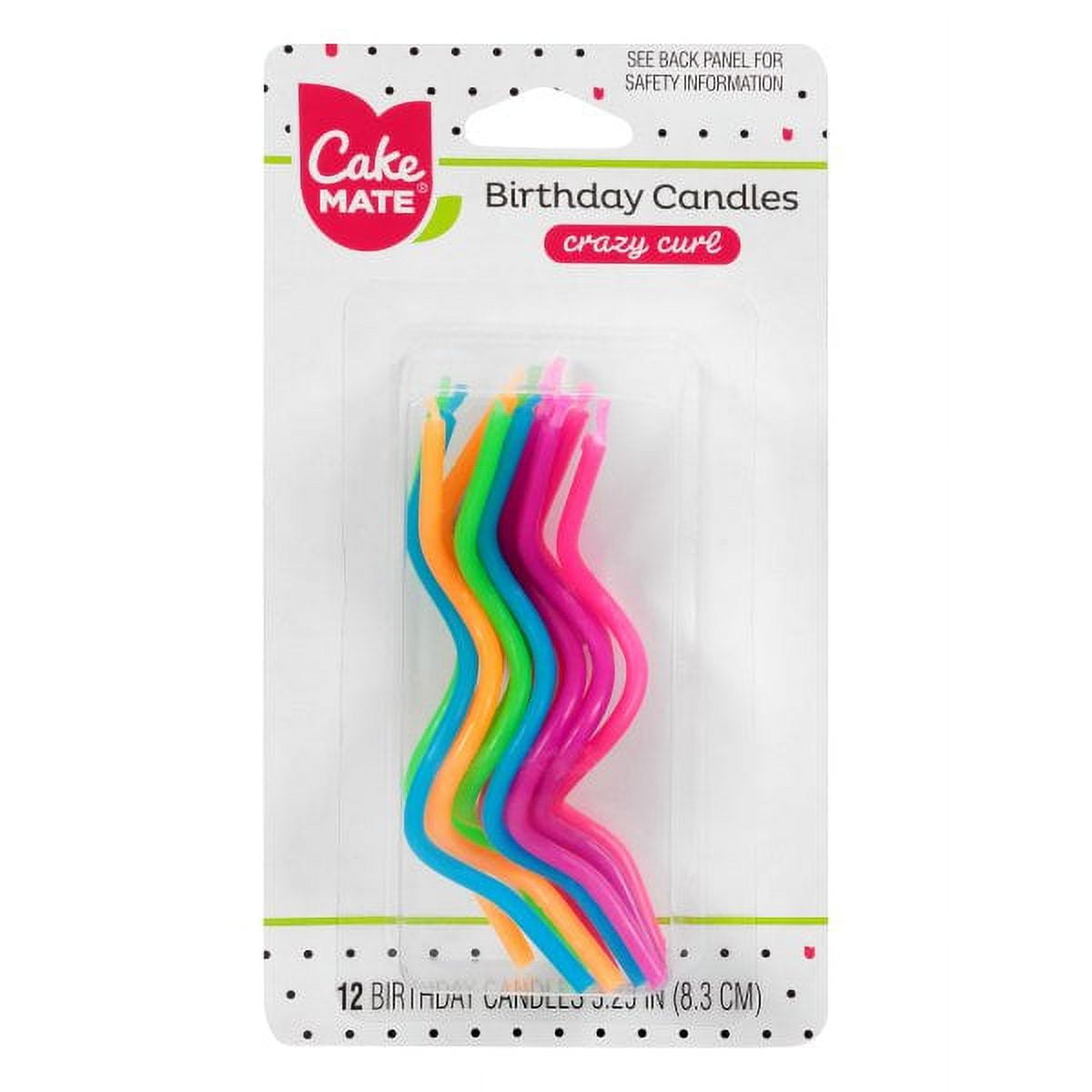 Cake Mate Neon Crazy Curl Party Candles, 12ct