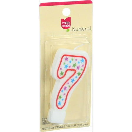 Cake Mate Numeral 7 Birthday Candle (Pack of 3)