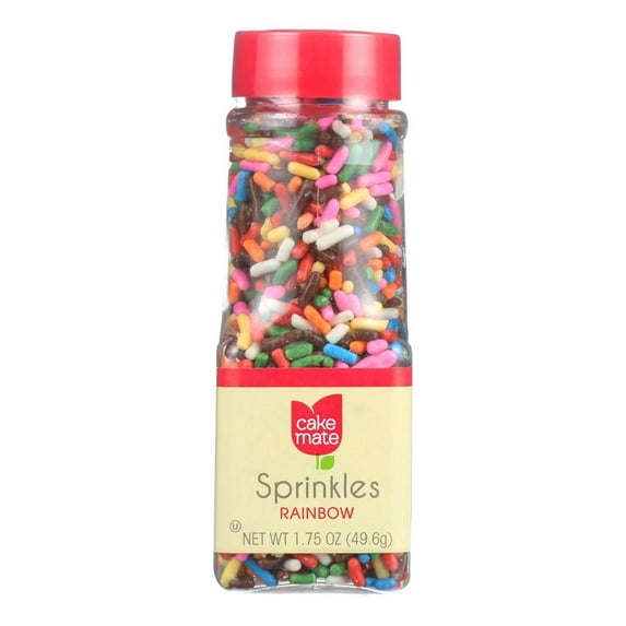 Cake Mate Rainbow Sprinkle, 1.75 oz Bottle