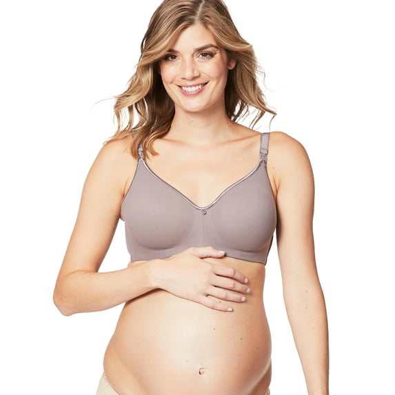 Cake Maternity Croissant Soft Wire Nursing Bra for Breastfeeding, Full Cup Flexi Wire Supportive Maternity Bra, 36D UK/ 36D US, Mauve