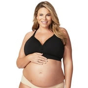 Cake Maternity Tutti Frutti Bamboo Wire Free Nursing Bra for Breastfeeding, Wireless Maternity Bra (for B-H Cups), Black, Large