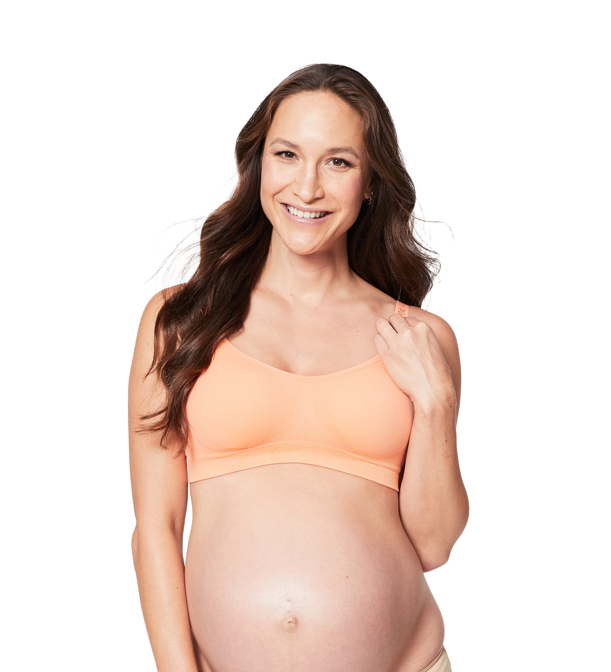 Cake Maternity Women's Maternity and Nursing Rock Candy Luxury Seamless Contour  Bra (with removable pads), Mocha, Large 