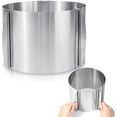 thumbnail image 1 of Cake Mold 6 to 12'' Adjustable Cake Ring Cake Baking Supplies Baking Rings Round Stainless Steel Decorating Bakeware Tools with Scaling for Mousse Baking Dessert Cake Making, 1 of 8