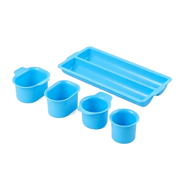 Cake Mold Set with Tray, Cakesicle Popper, Round Cake Cakesicle Cutter, Easy to Clean, Baking Molds for Home Baking, Birthday and Wedding Parties, Blue