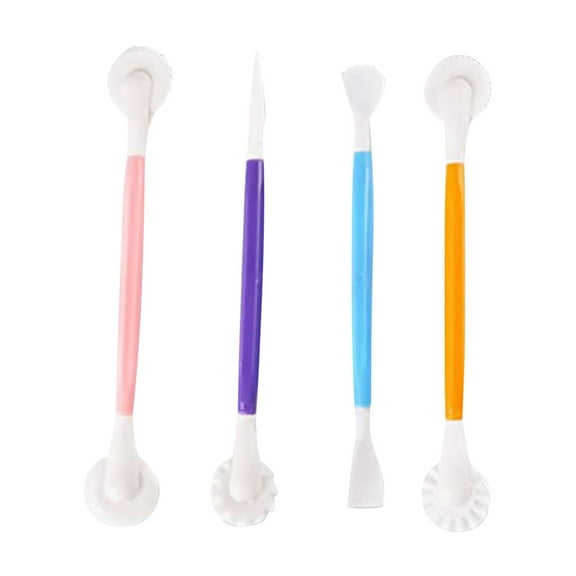 Cake Mould 4 Fondant Modelling Gadgets Flower Decoration Pen Carving Cutters for Baking Craft Fondant Tools