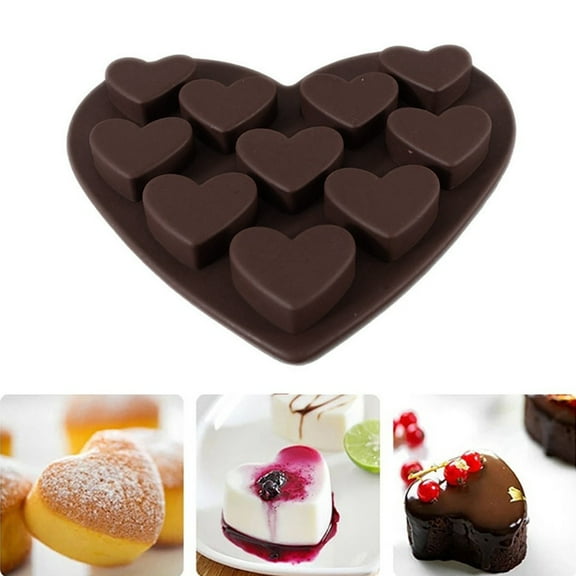 Cake Mould,Chocolate Cake 2Pcs Love Silicone Shaped Heart Molds Fondant Cake Mould