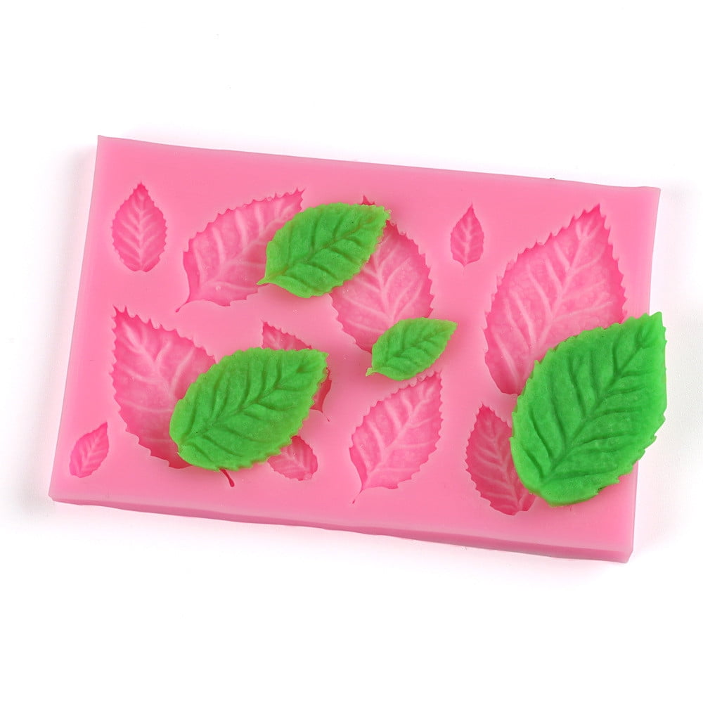 Cake Mould Rose Leaves Embellisment Silicone Fondant Mould Cake Decor Sugar Chocolate Mold