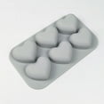 thumbnail image 1 of Cake Mould,Washable Silicone Love Heart Cake Tray - DIY Craft Mold for Chocolate, Soap Making & Valentine's Day Baking, Grey/Red Candy Decorating Tool, 1 of 8