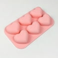 thumbnail image 1 of Cake Mould,Washable Silicone Love Heart Cake Tray - DIY Craft Mold for Chocolate, Soap Making & Valentine's Day Baking, Grey/Red Candy Decorating Tool, 1 of 8
