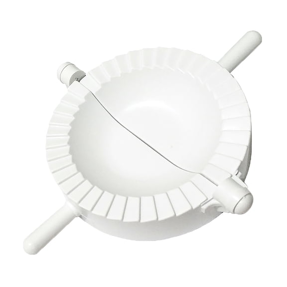Cake Mould and Dumpling Making Tools for Kitchen—Pasta Meat Pie Dumpling Machine for Dough Shaping and Crafting, 3.93 in, White-L