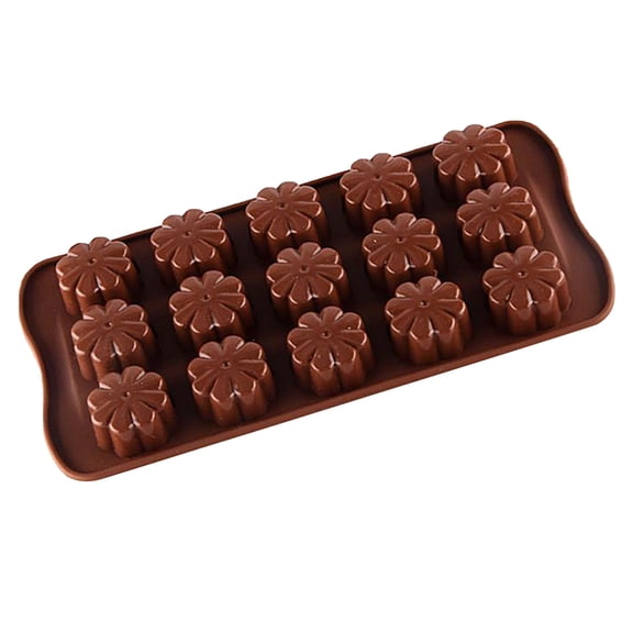 Cake Mould for Baking Silicone DIY Model with 15 Flower Grid Tray for Chocolate Cake and Nonstick Kitchen Tool