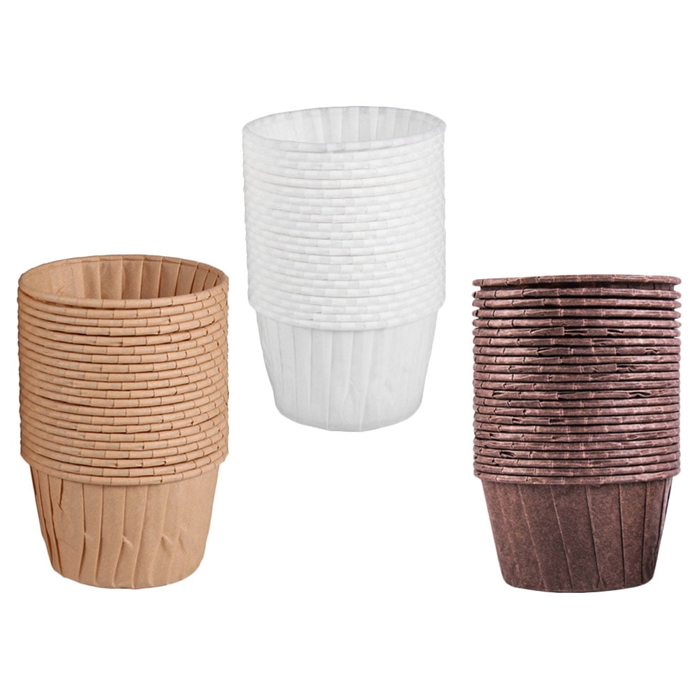 REOFLYUP Paper Muffin Cases Muffin Cups Silicone Oil Brown 150 Pcs ...