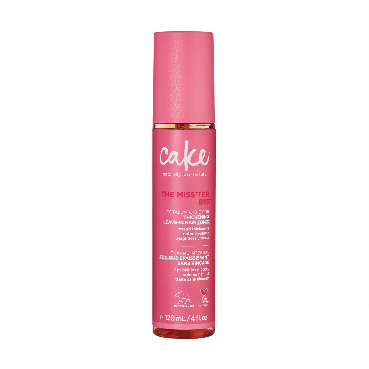 Cake Naturally Luxe Beauty The Miss ter Big For Thickening Leave In Hair Tonic 4.0 FL.OZ 120 ml Walmart